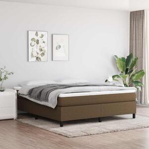 Rám postele s boxspringem tmavě hnědý 160 x 200 cm textil 3120873