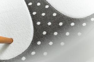 Kulatý koberec PETIT KRÁLÍČEK, šedý velikost kruh 120 cm | krásné koberce cz