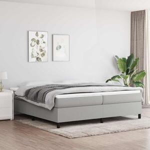 Rám postele s boxspringem světle šedý 200 x 200 cm textil 3120886