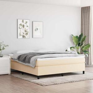 Rám postele s boxspringem krémový 160 x 200 cm textil 3120875