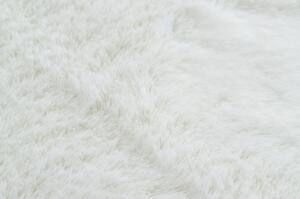 Koberec NEW DOLLY květ G4372 3 bílá, imitace králíčí kožešiny velikost 90x90 cm | krásné koberce cz