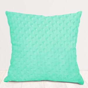 Biante Dětský povlak na polštář Minky 3D srdíčka MKS-002 Mintový 30 x 50 cm