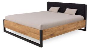 Manželská postel Modena 180x200 v kombinaci masivní dub a kov (několik barevných variant)