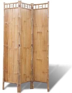 Trojdílný bambusový paraván