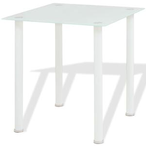 Třídílný jídelní set stolu a židlí bílý