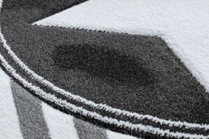 Kulatý koberec PETIT HVĚZDA, šedý velikost kruh 140 cm | krásné koberce cz
