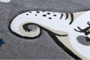 Kulatý koberec PETIT SLONÍK, HVĚZDY, šedý velikost kruh 160 cm | krásné koberce cz