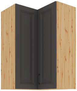 STL 90° Rohová skříňka horní STILO (výška 90 cm) Barevné provedení STILO: Dub Artisan / Jílově šedá