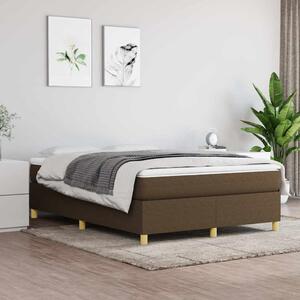 Rám postele s boxspringem tmavě hnědý 140 x 190 cm textil 3120956