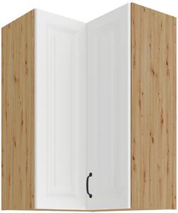 STL 90° Rohová skříňka horní STILO (výška 90 cm) Barevné provedení STILO: Dub Artisan / Bílý mat