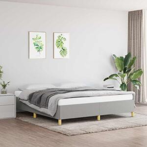 Rám postele s boxspringem světle šedý 160 x 200 cm textil 3120969