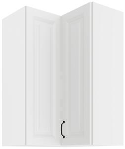 STL 90° Rohová skříňka horní STILO II (výška 90 cm) Barevné provedení STILO: Bílá / Bílá