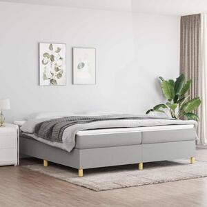 Rám postele s boxspringem světle šedý 200 x 200 cm textil 3120985