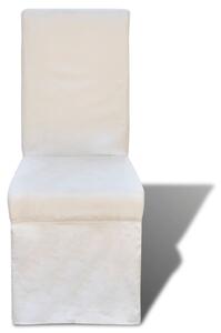 Jídelní židle 6 ks krémově bílé textil