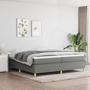 Rám postele s boxspringem tmavě šedý 200 x 200 cm textil 3120986