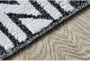 Koberec Strukturální SIERRA G5013 ploché tkaní šedá zigzag, ethnic velikost 120x170 cm | krásné koberce cz