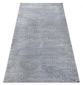 Koberec Strukturální SIERRA G5013 ploché tkaní šedá zigzag, ethnic velikost 160x220 cm | krásné koberce cz