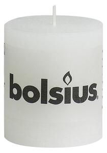 Bolsius rustikální válcové svíčky 80 x 68 mm, bílé, 6 ks