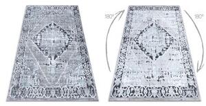 Koberec Strukturální SIERRA G6038 ploché tkaní šedá růžice velikost 120x170 cm | krásné koberce cz
