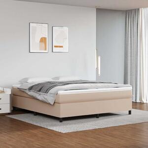 Rám postele s boxspringem cappuccino 160x200 cm umělá kůže 3121058