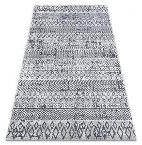 Koberec Strukturální SIERRA G6042 ploché tkaní světle šedá geomet velikost 160x220 cm | krásné koberce cz