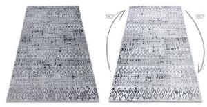 Koberec Strukturální SIERRA G6042 ploché tkaní šedá geometrický, et velikost 160x220 cm | krásné koberce cz