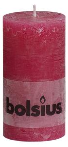 Bolsius rustikální válcové svíčky 130 x 68 mm, fuchsiové, 6 ks