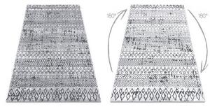 Koberec Strukturální SIERRA G6042 ploché tkaní světle šedá geomet velikost 120x170 cm | krásné koberce cz
