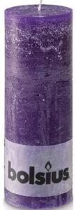 Bolsius Rustikální válcová svíčka 190 x 68 mm purpurová 6 ks