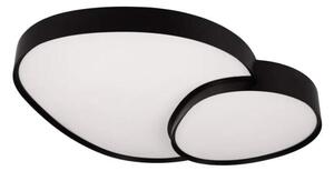Trio Leuchten 647519232 RISE - LED stmívatelné stropní svítidlo v černé barvě, dálkový ovladač, LED 45W, 2700-6500K, 77 x 63cm (Stropní nepravidelné LED svítidlo, stmívatelné ovladačem)