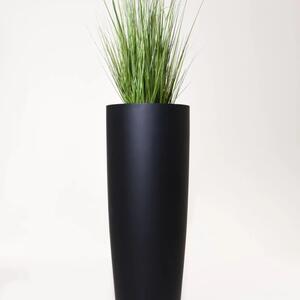 Vivanno květináč PILA 100, sklolaminát, výška 100 cm, černý mat