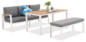 Zakintos Apetito Comfort 3 hliníkový set s lavicí bílý Garden Point