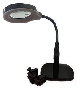 LED Stmívatelná stolní lampa s bifokální lupou LED/6W/230V černá