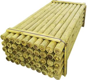 Špičaté plotové sloupky 50 ks impregnované dřevo 10 x 240 cm