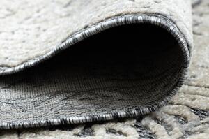 Koberec Strukturální SOLE D3872 Ornament, rám ploché tkaní šedá / b velikost 80x250 cm | krásné koberce cz