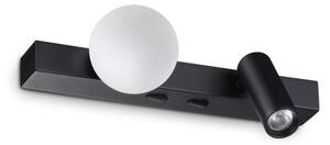 Ideal lux 336664 PING PONG nástěnné svítidlo s vypínačem LED 6W 600/360lm 3000K černá