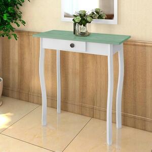 Konzolový stolek MDF bílý a šedavě zelený