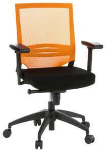 OTOČNÁ ŽIDLE, síťovina, plochá tkanina, oranžová, černá MID.YOU - Online Only kancelářské židle, Online Only
