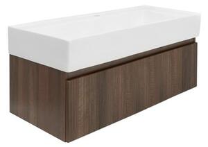 Koupelnová skříňka s umyvadlem SAT Evolution 98x30x44,8 cm ořech mat SATEVO100NAU2