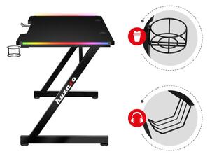 Herní stůl Hero - 2.5 černý RGB