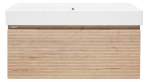 Koupelnová skříňka s umyvadlem Naturel Savona 98x43x44,8 cm dub halifax mat SAVONA100DHSAT