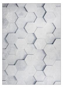 ANDRE mycí kobereček 1180 Šestiúhelník Plástev Medu 3D protiskluz b velikost 120x170 cm | krásné koberce cz