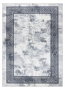 ANDRE mycí kobereček 1189 Mramor, řecký protiskluz černý / bílá velikost 160x220 cm | krásné koberce cz