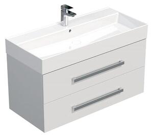 Koupelnová skříňka s umyvadlem SAT Cube Way 100x53x46 cm bílá lesk CUBE461002BISAT