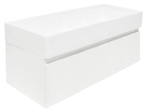 Koupelnová skříňka s umyvadlem SAT Evolution 98x30x44,8 cm bílá mat SATEVO100WMU2