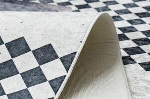 ANDRE mycí kobereček 1863 diamanty, geometrický protiskluz bílá / č velikost 160x220 cm | krásné koberce cz