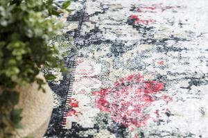 ANDRE mycí kobereček 1816D květiny vintage protiskluz bílá / červený velikost 120x170 cm | krásné koberce cz