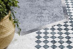 ANDRE mycí kobereček 1863 diamanty, geometrický protiskluz bílá / č velikost 120x170 cm | krásné koberce cz