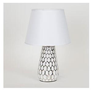 Stolní lampa 1xE14/40W/230V bílá/stříbrná
