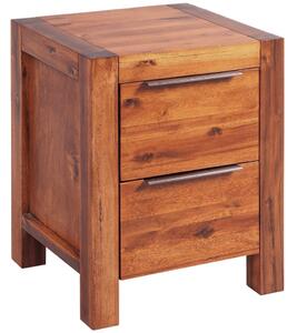Noční stolek masivní akáciové dřevo hnědé 45x42x58 cm